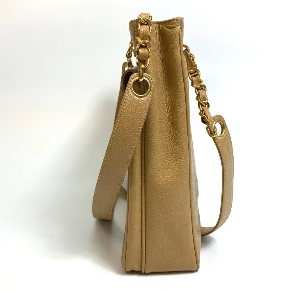 CHANEL Cream Shoulder Bag